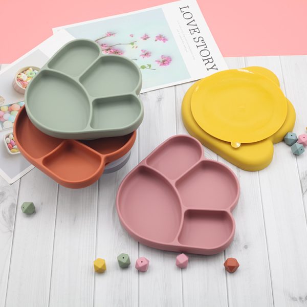 Silicone Children Kids Divided Dish